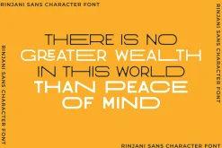 Rinjani Sans - Wide Stretch Typeface