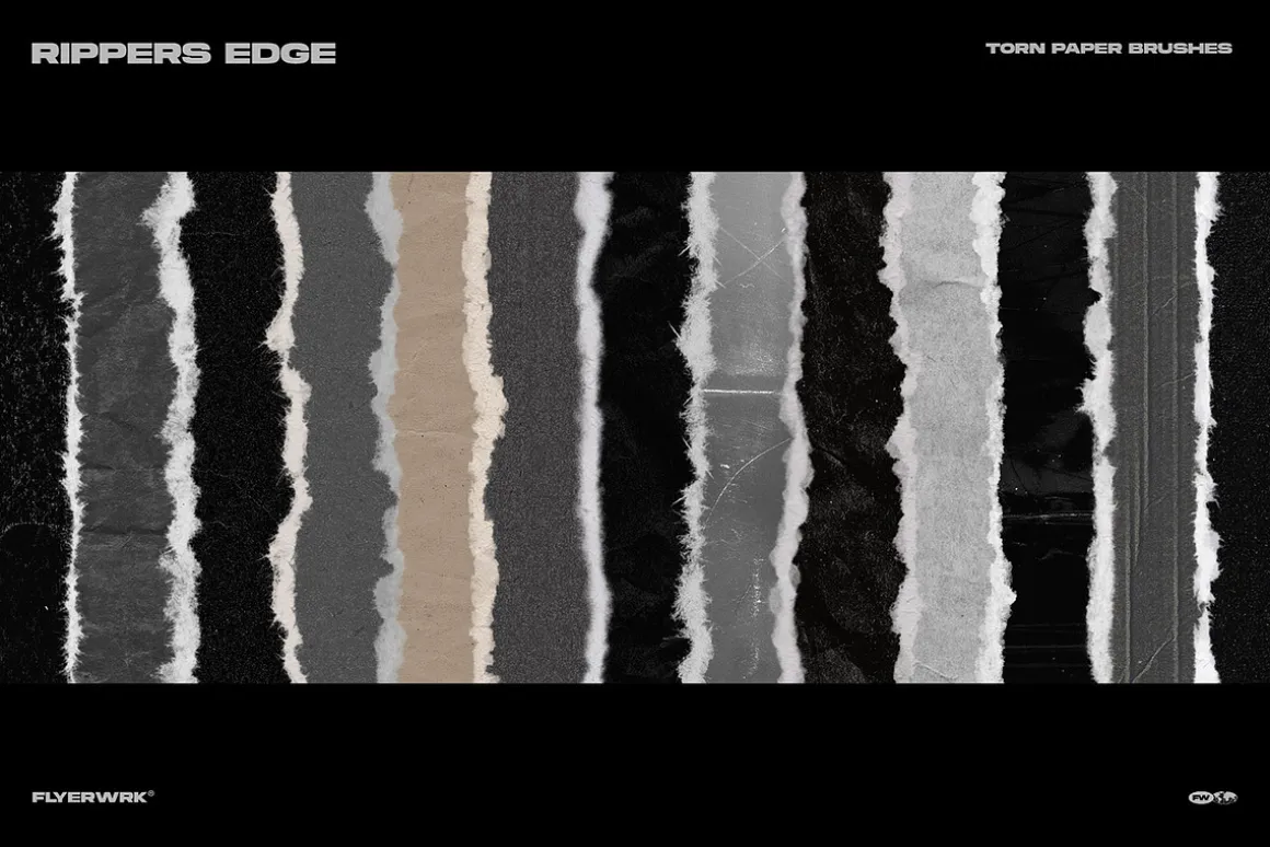 Rippers Edge Torn Paper Brushes