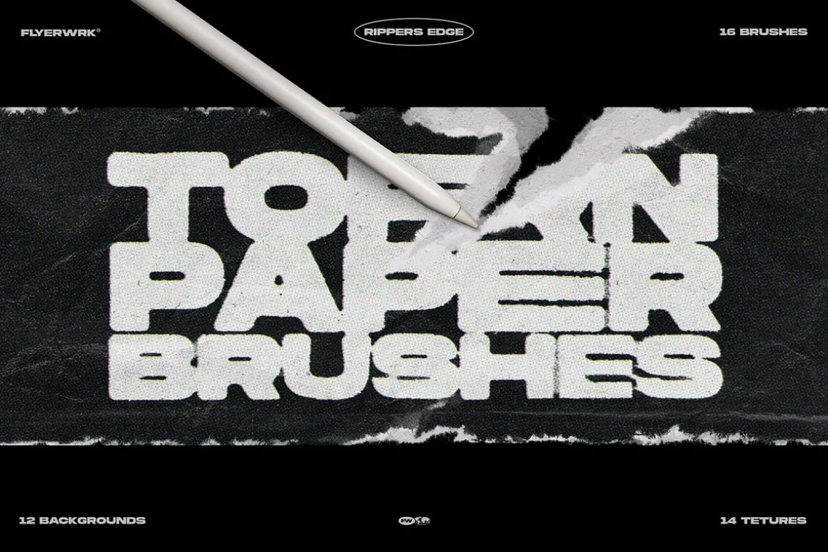 Rippers Edge Torn Paper Brushes