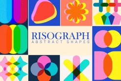 Risograph Abstract Shapes