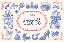 Rococo Wedding | Illustration Kit