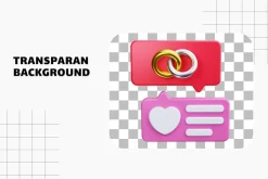 Romantic and Love 3D Icons