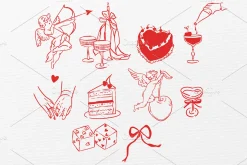 Romantic Clipart Bundle PNG & SVG
