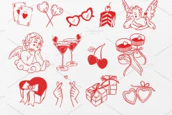 Romantic Clipart Bundle PNG & SVG