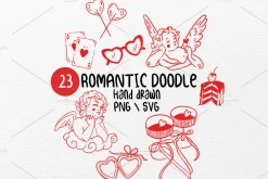 Romantic Clipart Bundle PNG & SVG