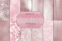 Rose gold Digital paper vol 1
