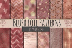 Rose gold foil patterns