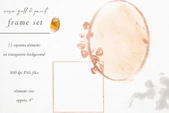 15 Rose gold frame overlays