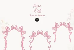 Rose Pink Watercolor Floral