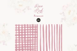 Rose Pink Watercolor Floral