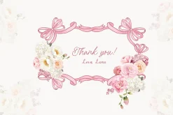 Rose Pink Watercolor Floral