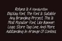Rotuna - Marker Font