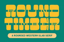 Round Timber Cowboy Display Font