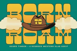 Round Timber Cowboy Display Font