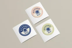 Round Stickers Mockup