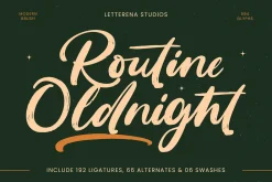 Routine Oldnight Modern Brush Font