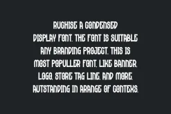 Ruchise - Condensed Font