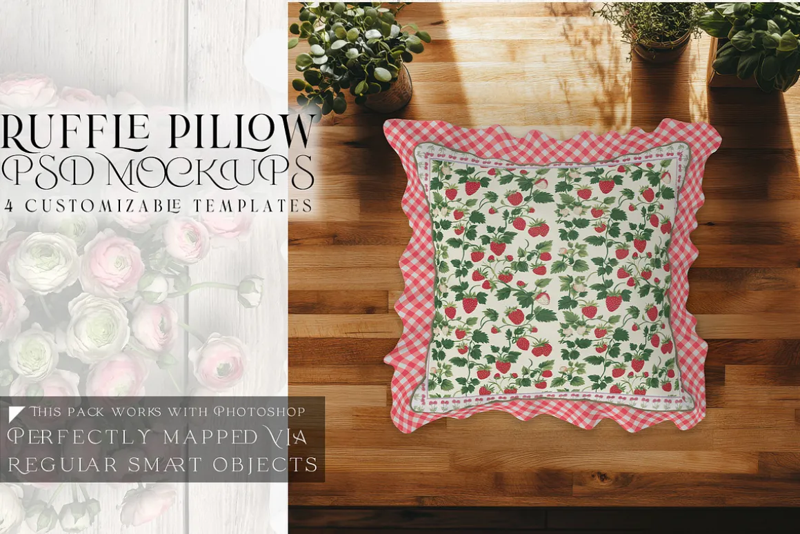 Ruffle Pillow Mockups