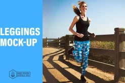 Running Women - Leggings Mock-Up