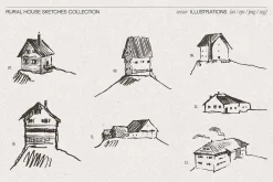 Rural House Sketches Collection