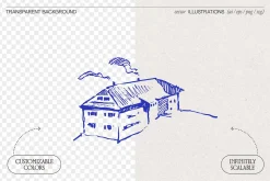 Rural House Sketches Collection