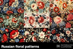 Russian floral patterns