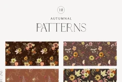 Rustic Fall Watercolor Dried flowers