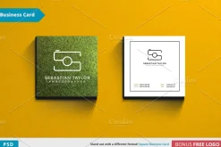 S - Square Business Card Template