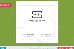 S - Square Business Card Template