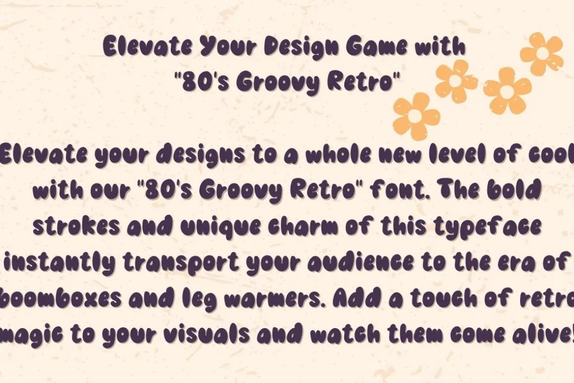80s Groovy Retro - Handwritting