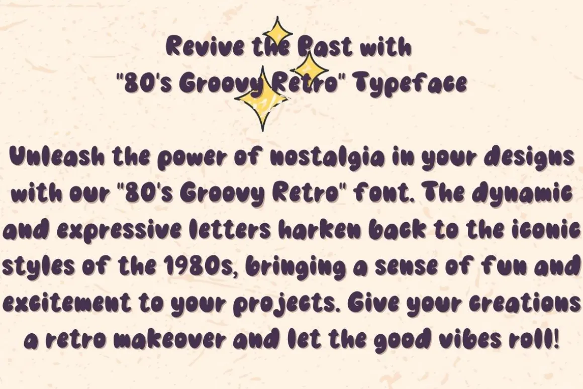 80s Groovy Retro - Handwritting