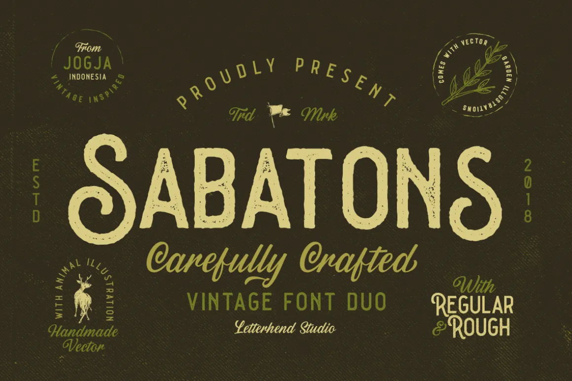 Sabatons - Vintage Font Duo