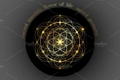 Sacred Geometry gold Flower of life