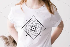 Sacred Geometry Black Set Mandalas