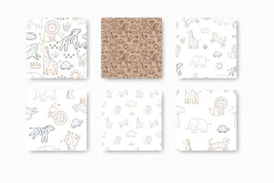 Safari Animals Doodle Clipart