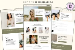 Sage Green Squarespace Template 7.1