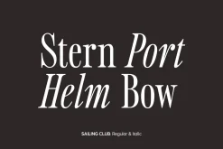 Sailing Club | Nostalgic Serif