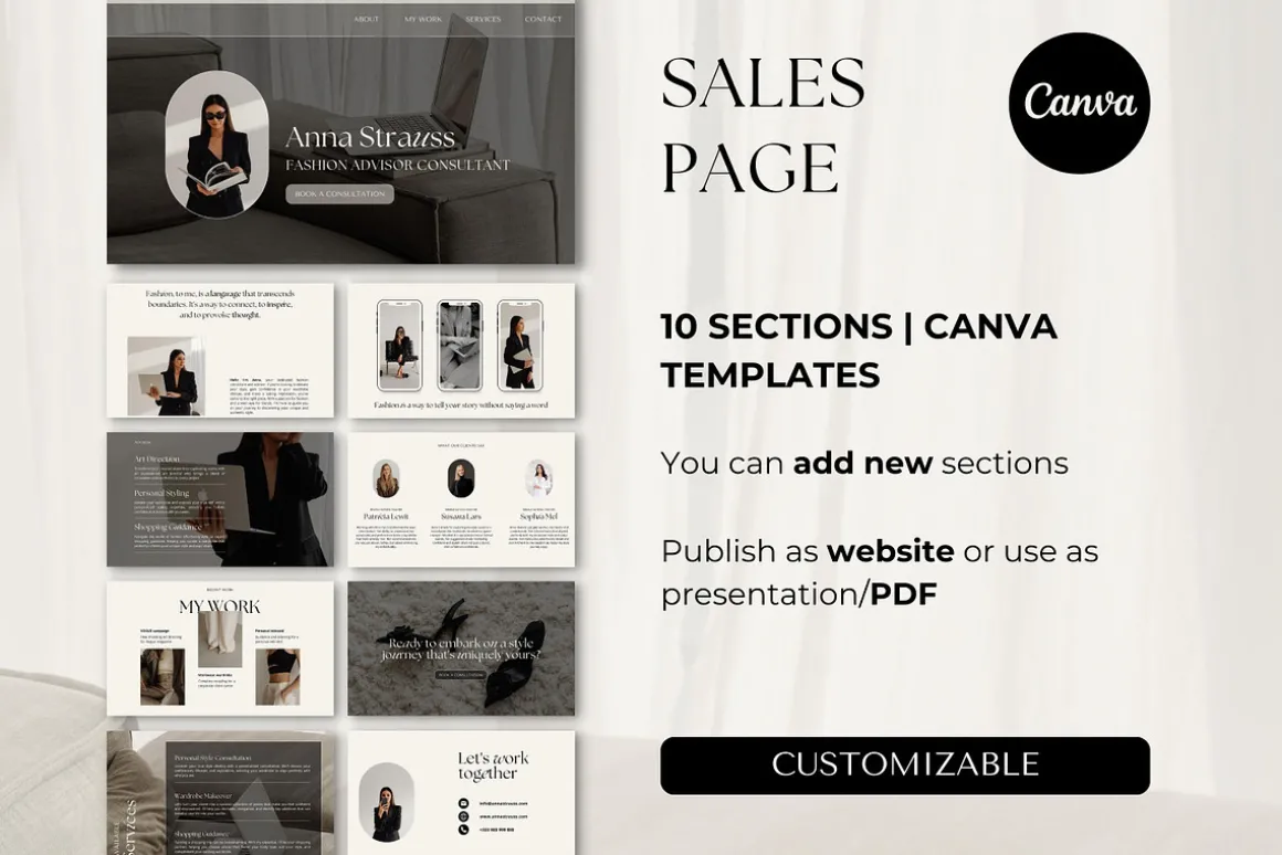 Sales Page Canva Template