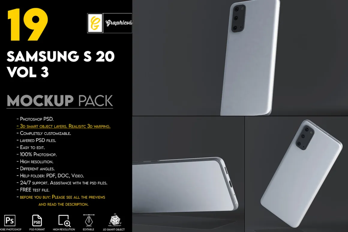 Samsung s 20 vol 3 Mockup
