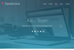 Sanderiana One-Page Portfolio - PSD