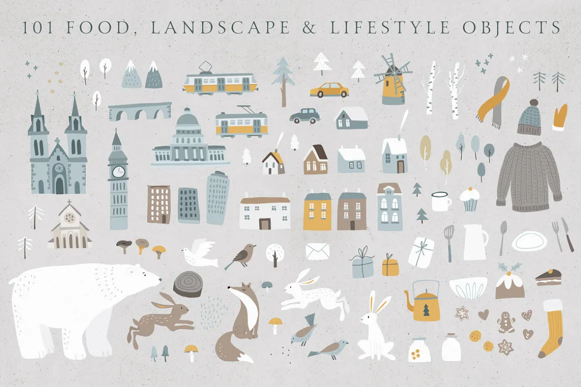 Scandi Christmas maps, cards creator