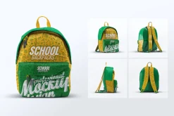 School Backpacks Mock-Up