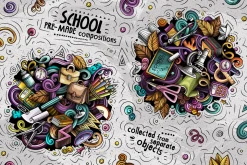 School Cartoon Doodle Big Pack