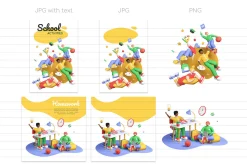 School 3D Illustrations