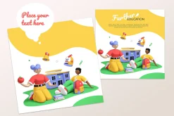 School 3D Illustrations