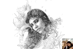 Scribble Portrait Sketch PS Action