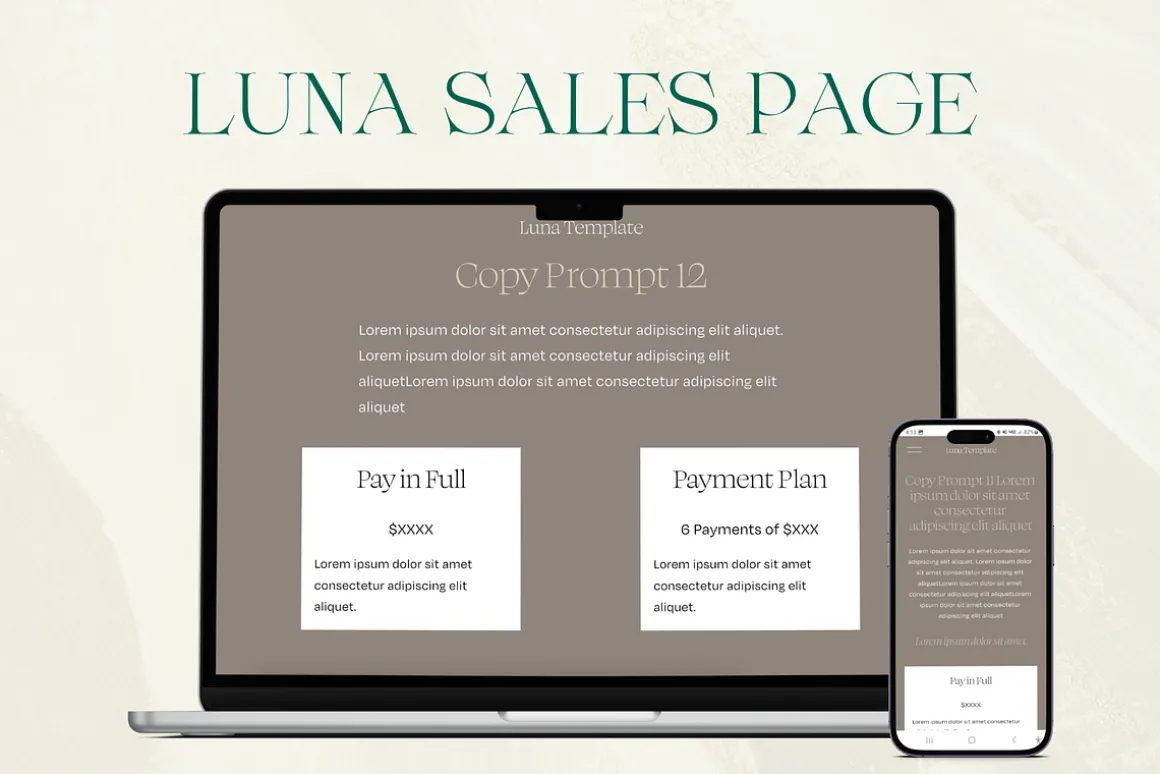 Scrolling Sales Page Template