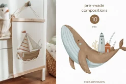 Sea Voyage. Kids graphic collection