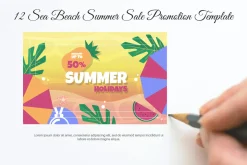 12 Sea Beach Summer Sale Template