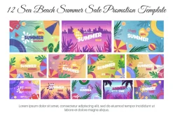 12 Sea Beach Summer Sale Template